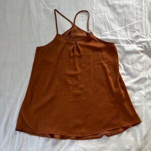 Banana Republic Rust Brown Flowy Hi Lo Spaghetti Strap Cami | Size S